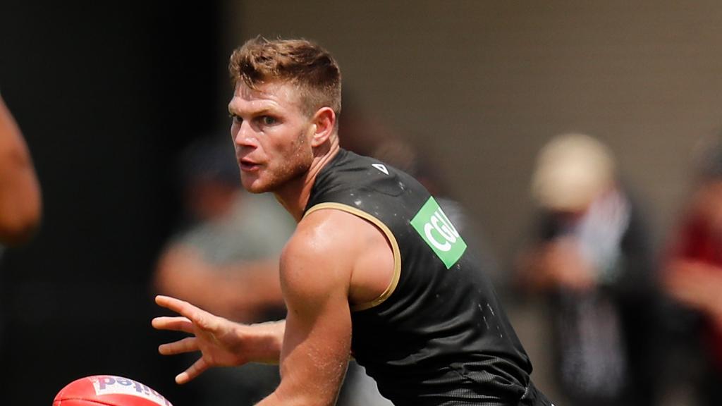 TA1TR090119MW9485cn.jpg Star Pie Taylor Adams in action during a recent training session - Collingwood Magpies,Taylor Adams,AFL,Contracts